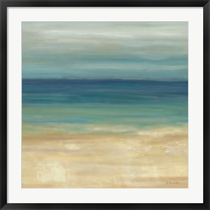 Framed Navy Blue Horizons II Print