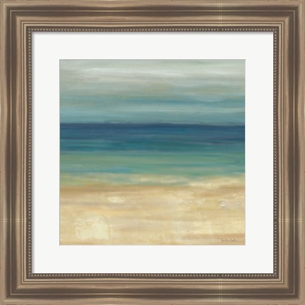 Framed Navy Blue Horizons II Print