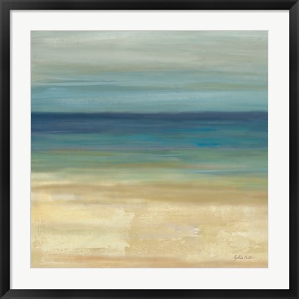 Framed Navy Blue Horizons I Print