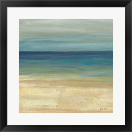 Framed Navy Blue Horizons I Print