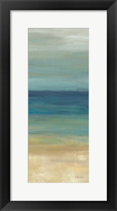 Framed Navy Blue Horizons Panel II Print