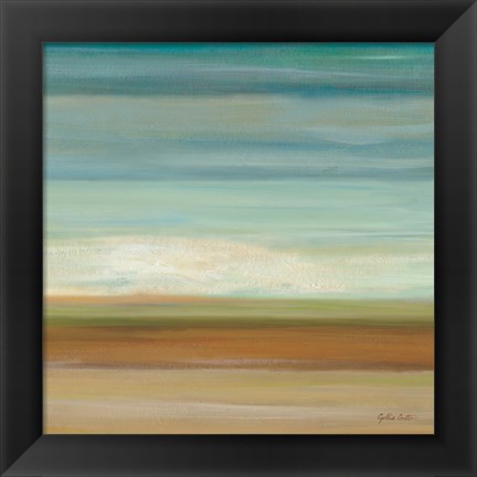 Framed Turquoise Horizons II Print