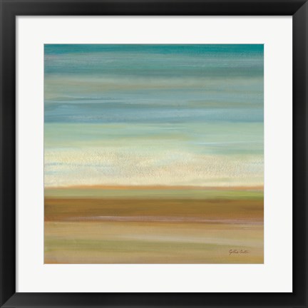 Framed Turquoise Horizons I Print