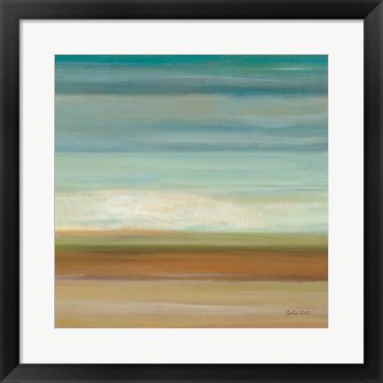 Framed Turquoise Horizons II Print