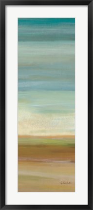 Framed Turquoise Horizons Panel I Print