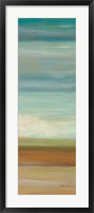 Framed Turquoise Horizons Panel II Print