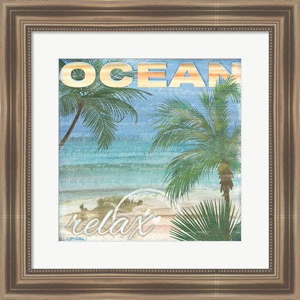 Framed Beach Palm II Print