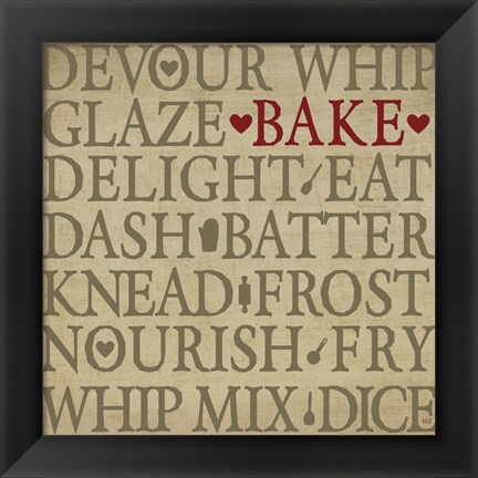 Framed Chef&#39;s Words I Print