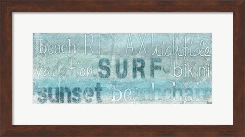 Framed Seascape Sentiment I Print