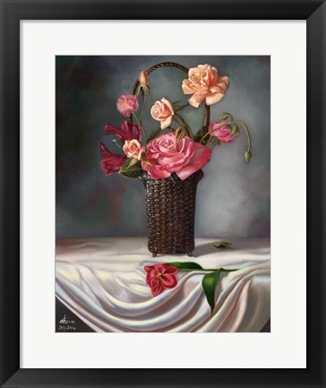 Framed Flower Still Life Print