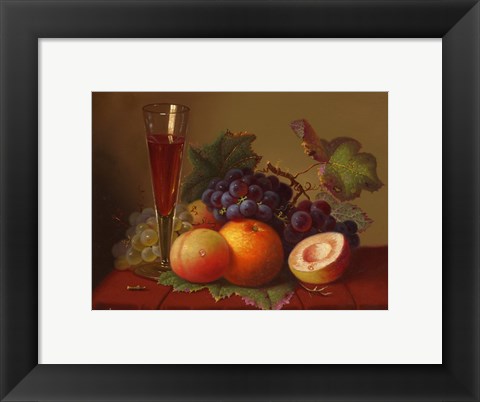 Framed Fruit and Wine Print