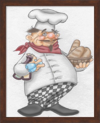 Framed Busy Chef Print