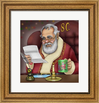 Framed Santa&#39;s Letters Print