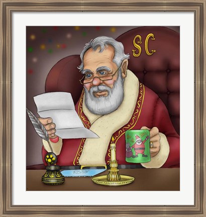 Framed Santa&#39;s Letters Print