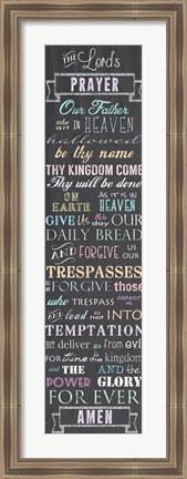 Framed Lord&#39;s Prayer - Chalkboard Print