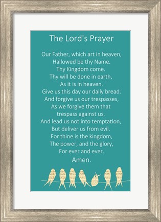 Framed Lord&#39;s Prayer Print