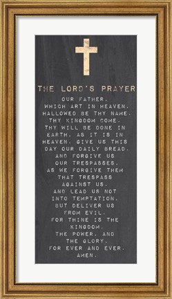 Framed Lord&#39;s Prayer - Chalk Print