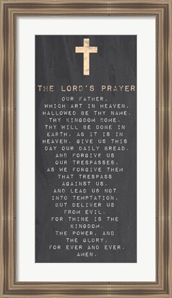 Framed Lord&#39;s Prayer - Chalk Print