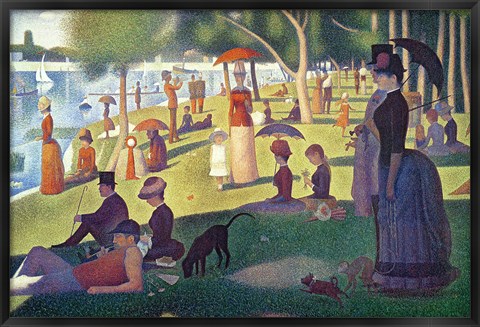 Framed Sunday Afternoon on the Island of La Grande Jatte Print