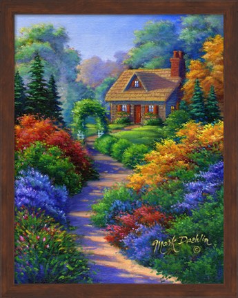 Framed Nestled Cottage Print