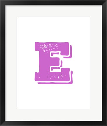 Framed E in Pink Print
