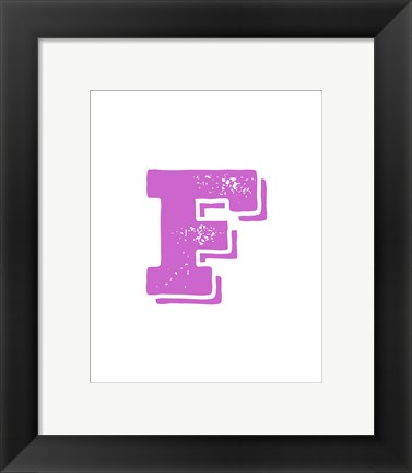 Framed F in Pink Print