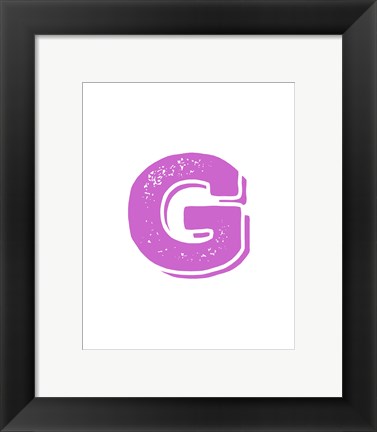 Framed G in Pink Print