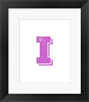 Framed I in Pink Print