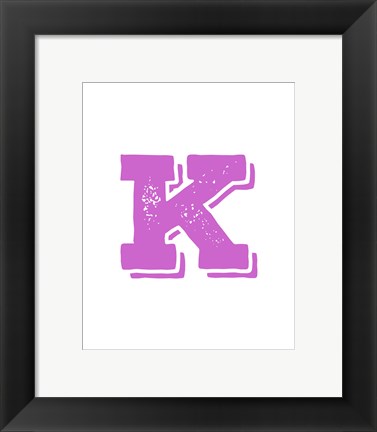 Framed K in Pink Print