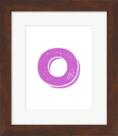 Framed O in Pink Print