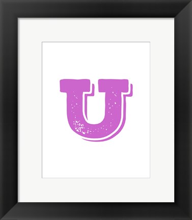 Framed U in Pink Print