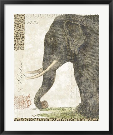 Framed L&#39;Elephant Print