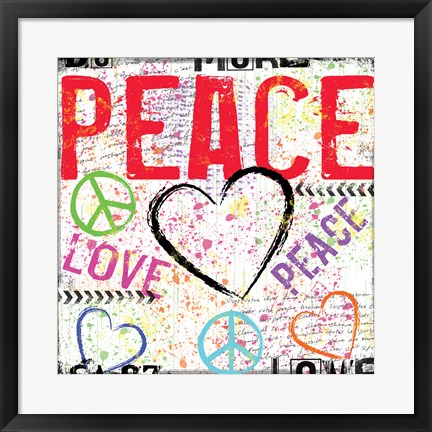 Framed Love and Peace 2 Print