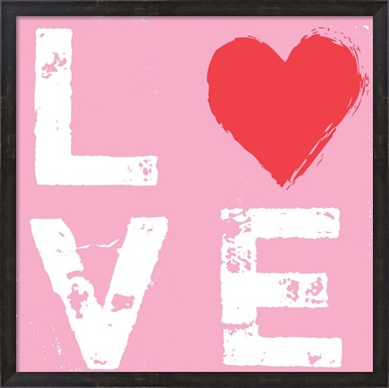 Framed Love - Pink and Red Print