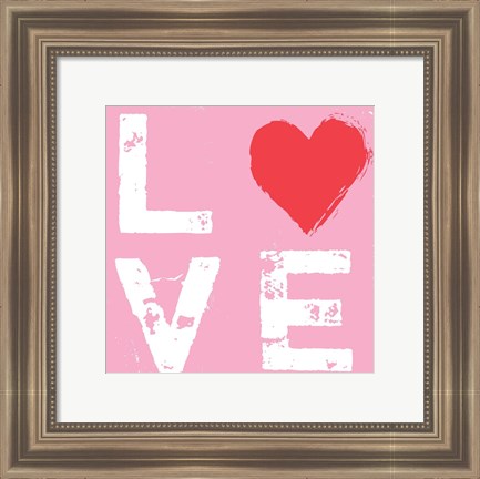 Framed Love - Pink and Red Print