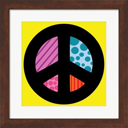 Framed Peace Collage 2 Print