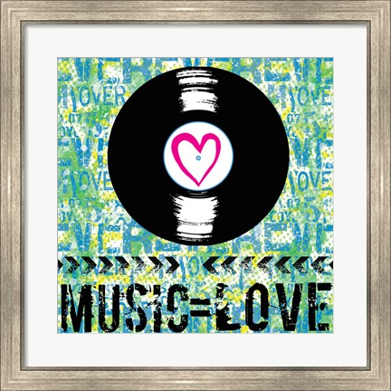 Framed Love - Music 2 Print