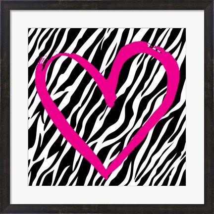 Framed Zebra Love Print