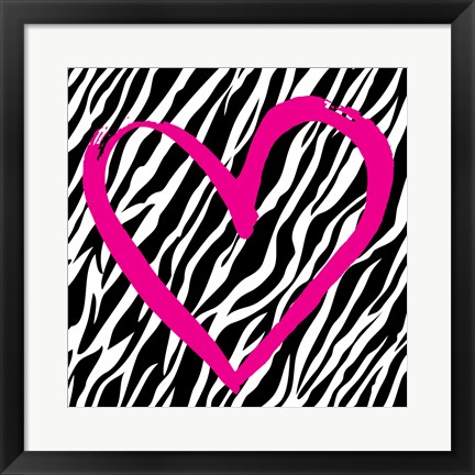 Framed Zebra Love Print