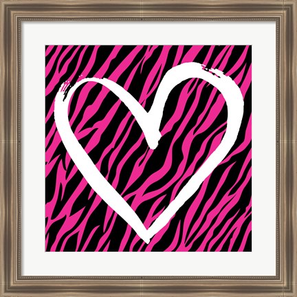 Framed Zebra Love 2 Print