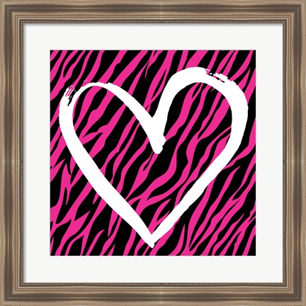 Framed Zebra Love 2 Print