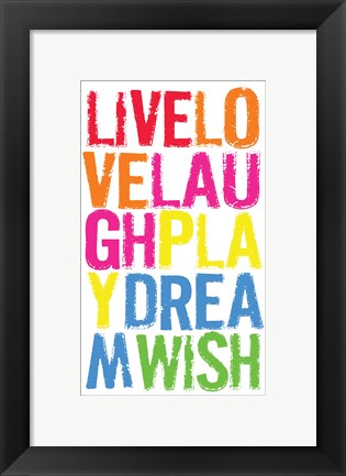 Framed Live Love Laugh 2 Print