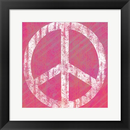 Framed Pink Peace Print