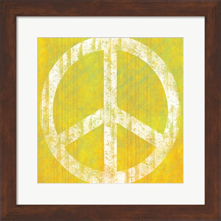 Framed Yellow Peace Print