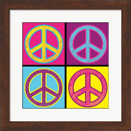 Framed Peace - Colorful Print