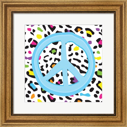 Framed Leopard Peace 1 Print