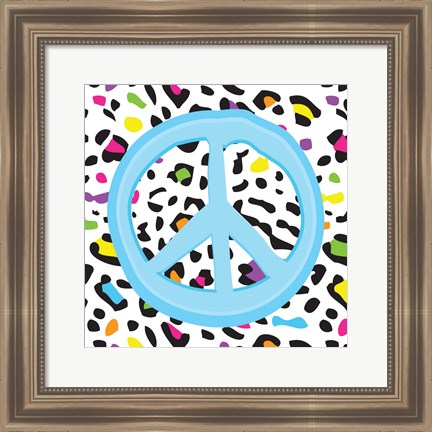 Framed Leopard Peace 1 Print