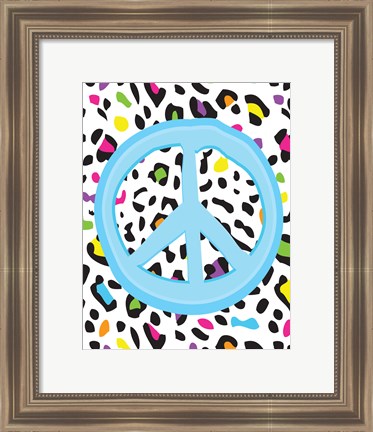 Framed Leopard Peace 2 Print