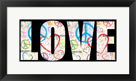 Framed Love Graffiti - Color Print