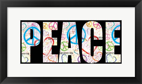 Framed Peace Graffiti - Color Print